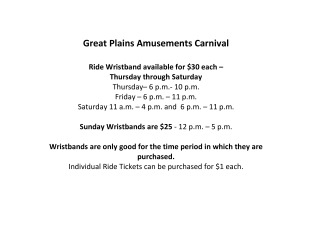 View Midway Ride Information & Ticket Prices